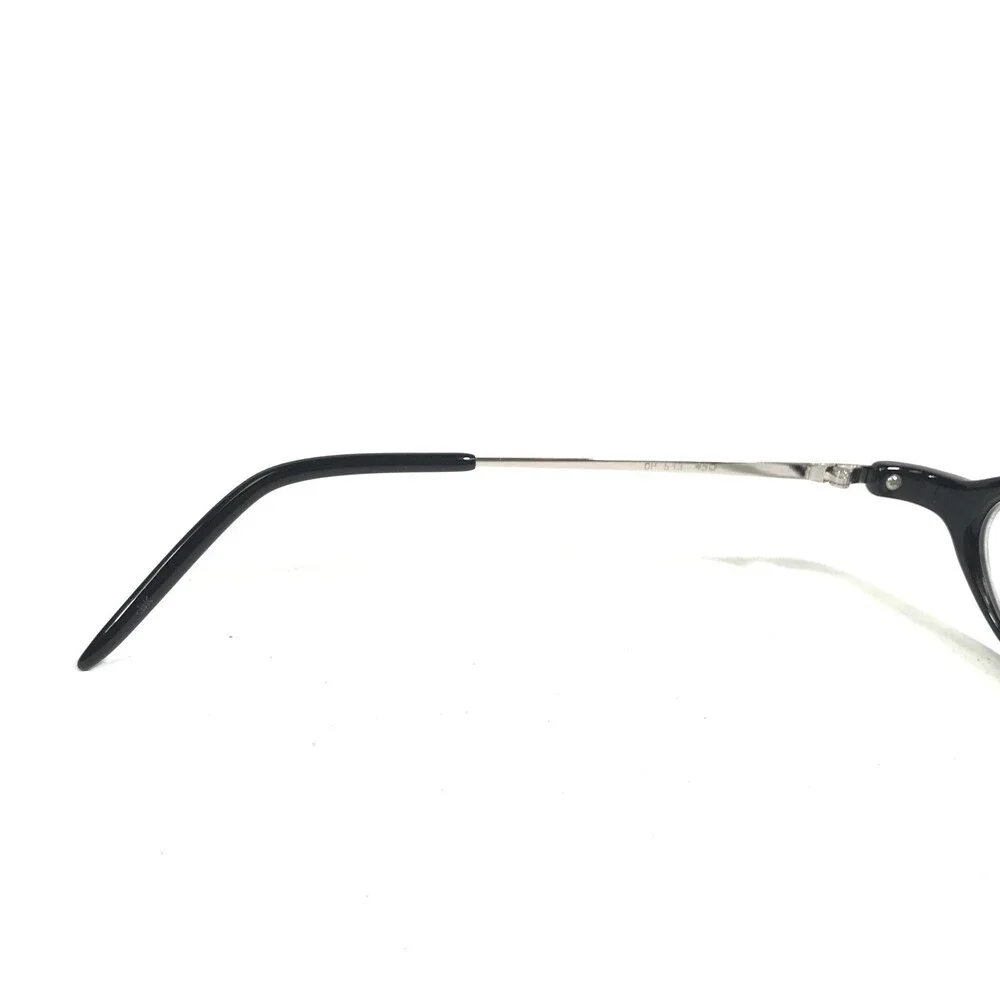 Oliver Peoples OP-543 BK Eyeglasses Frames Black Silver Round Full Rim 45-16-120